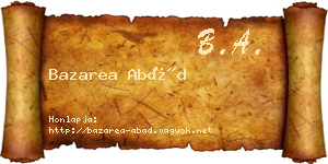 Bazarea Abád névjegykártya